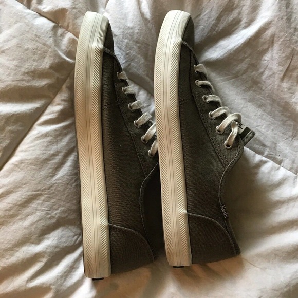 Keds Champion Canvas Graphite Gray Shoes Lace-Up Women Size 9 Pre-Owned - Picture 5 of 12
